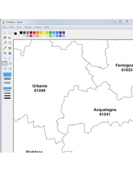 Mappa dei comuni e CAP dell'Umbria jpg