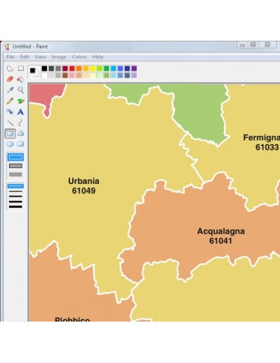 Mappa dei comuni e CAP dell'Umbria jpg