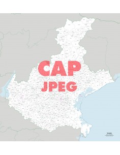 Mappa dei comuni e CAP del Veneto jpg