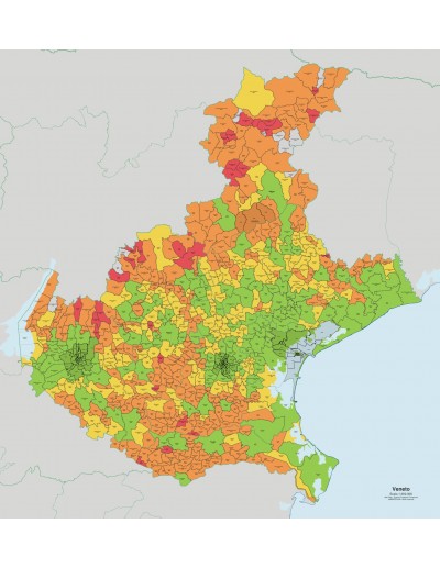 Mappa dei comuni e CAP del Veneto jpg