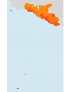 Mappa dei comuni e CAP della provincia di Agrigento jpg 2