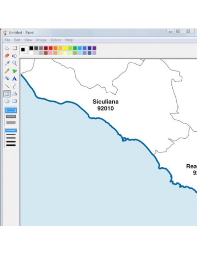 Mappa dei comuni e CAP della provincia di...