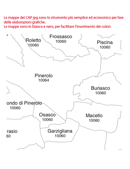 Mappa dei comuni e CAP della provincia di Aosta jpg