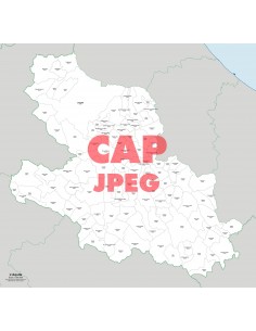 Mappa dei comuni e CAP della provincia di L'Aquila jpg