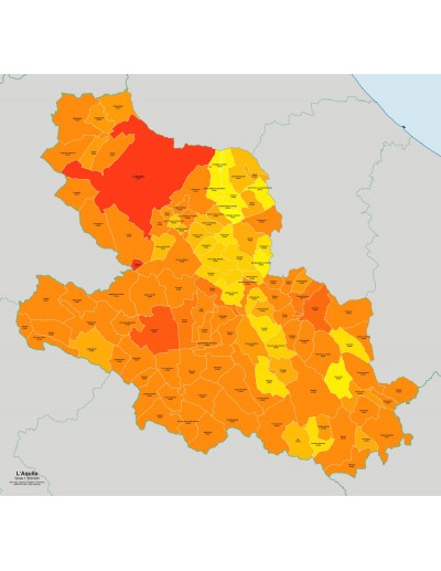 Mappa dei comuni e CAP della provincia di...