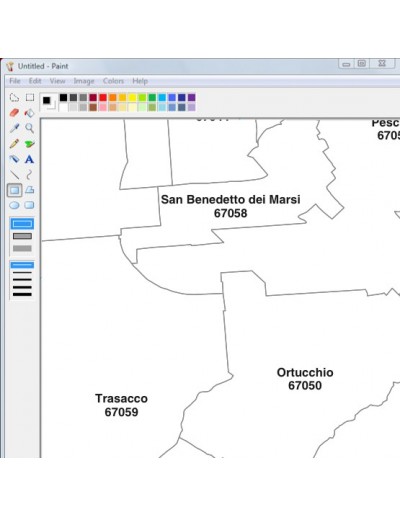 Mappa dei comuni e CAP della provincia di...