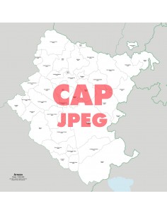 Mappa dei comuni e CAP della provincia di Arezzo jpg