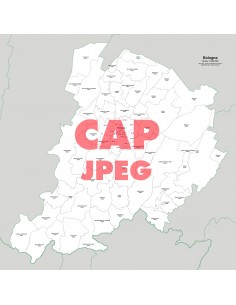 Mappa dei comuni e CAP della provincia di Bologna jpg