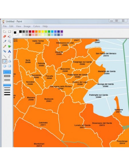 Mappa dei comuni e CAP della provincia di Brescia jpg