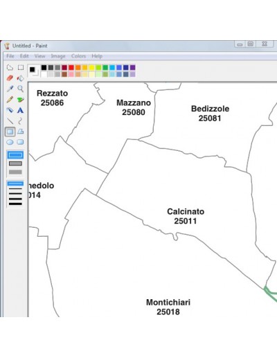 Mappa dei comuni e CAP della provincia di...
