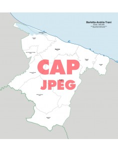 Mappa dei comuni e CAP della provincia di Barletta jpg