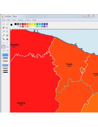 Mappa dei comuni e CAP della provincia di...
