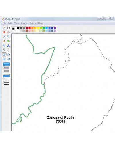 Mappa dei comuni e CAP della provincia di...