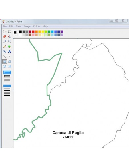 Mappa dei comuni e CAP della provincia di Barletta jpg