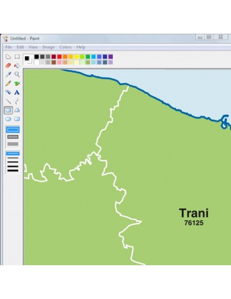 Mappa dei comuni e CAP della provincia di Barletta jpg
