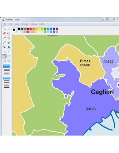Mappa dei comuni e CAP della provincia di...