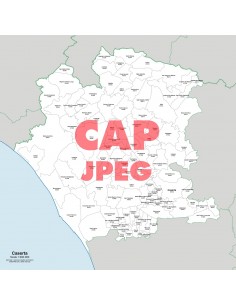Mappa dei comuni e CAP della provincia di Caserta jpg