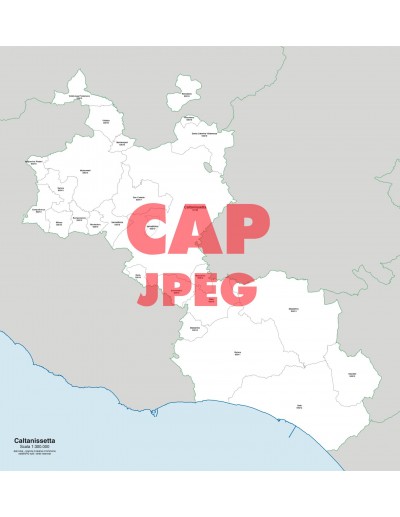Mappa dei comuni e CAP della provincia di Caltanissetta jpg