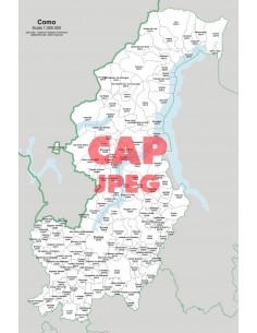 Mappa dei comuni e CAP della provincia di Como jpg