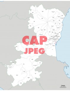 Mappa dei comuni e CAP della provincia di Catania jpg