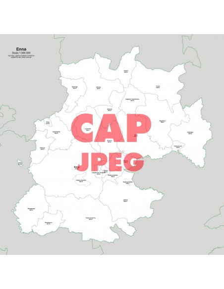 Mappa dei comuni e CAP della provincia di Enna jpg