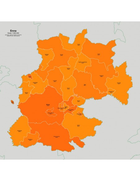 Mappa dei comuni e CAP della provincia di Enna jpg