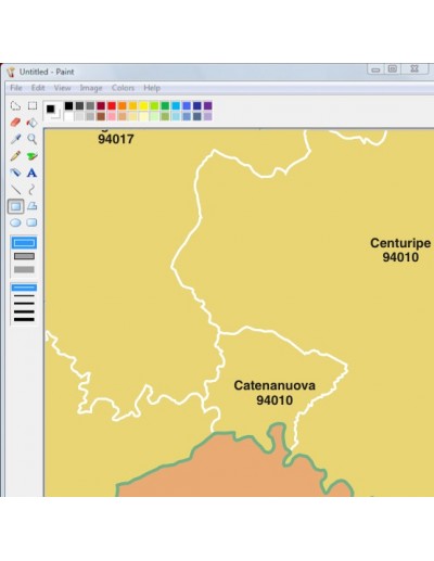 Mappa dei comuni e CAP della provincia di Enna jpg