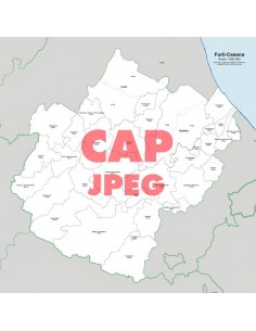 Mappa dei comuni e CAP della provincia di Forlì-Cesena jpg