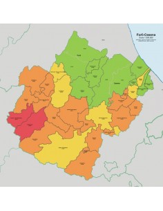 Mappa dei comuni e CAP della provincia di Forlì-Cesena jpg 2