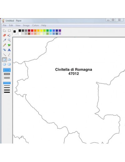 Mappa dei comuni e CAP della provincia di...