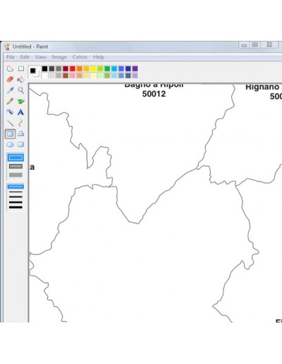 Mappa dei comuni e CAP della provincia di...