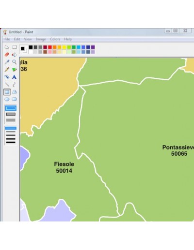 Mappa dei comuni e CAP della provincia di...