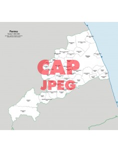 Mappa dei comuni e CAP della provincia di Fermo jpg