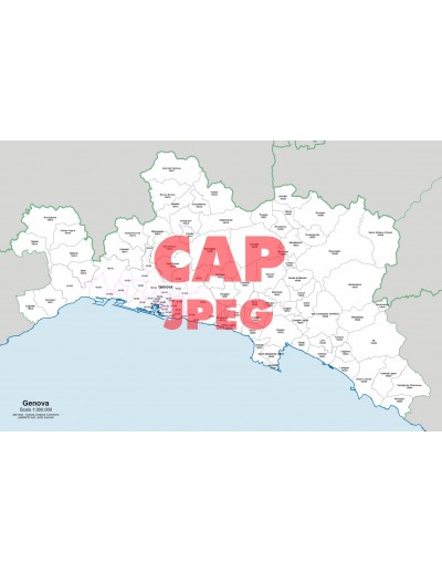 Mappa dei comuni e CAP della provincia di Genova jpg