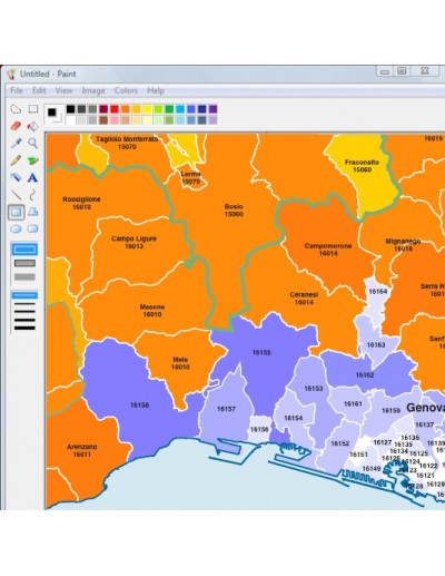 Mappa dei comuni e CAP della provincia di...