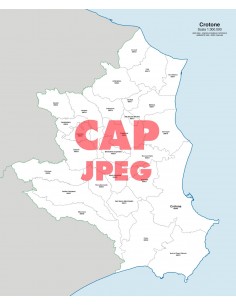 Mappa dei comuni e CAP della provincia di Crotone jpg