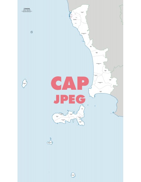 Mappa dei comuni e CAP della provincia di Livorno jpg