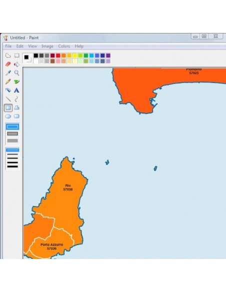 Mappa dei comuni e CAP della provincia di Livorno jpg