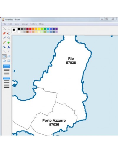 Mappa dei comuni e CAP della provincia di...