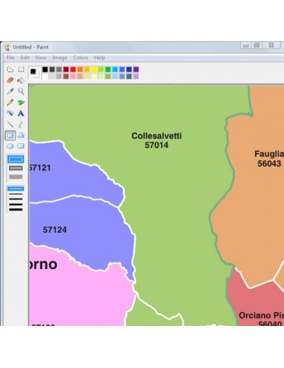 Mappa dei comuni e CAP della provincia di...