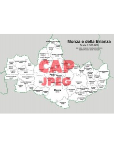 Mappa dei comuni e CAP della provincia di Monza e Brianza...