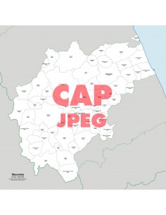 Mappa dei comuni e CAP della provincia di Macerata jpg