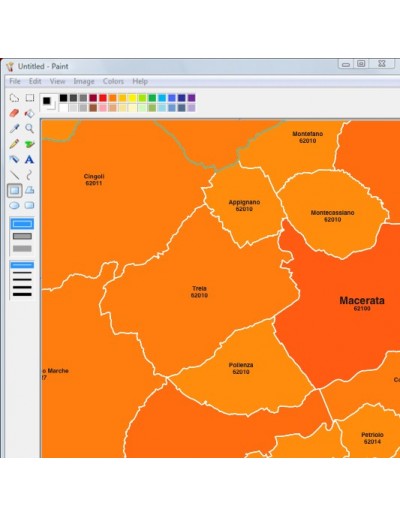 Mappa dei comuni e CAP della provincia di...