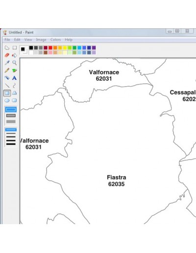 Mappa dei comuni e CAP della provincia di...