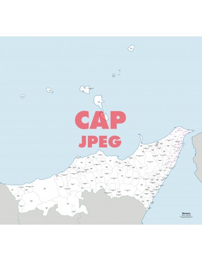 Mappa dei comuni e CAP della provincia di Messina jpg