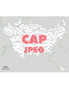 Mappa dei comuni e CAP della provincia di Milano jpg