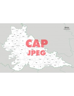 Mappa dei comuni e CAP della provincia di Mantova jpg