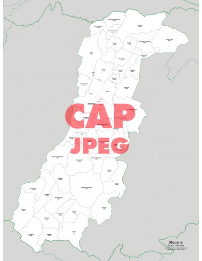 Mappa dei comuni e CAP della provincia di...