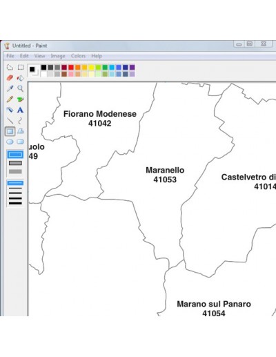 Mappa dei comuni e CAP della provincia di...