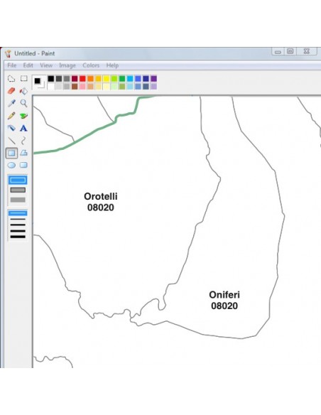Mappa dei comuni e CAP della provincia di Nuoro jpg